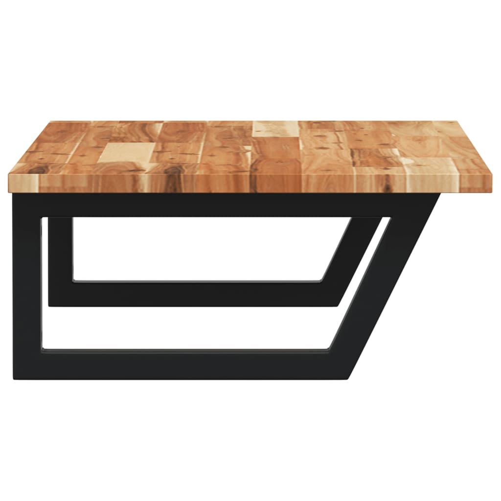 Basin Shelf Wall Mounted Steel and Solid Wood Acacia