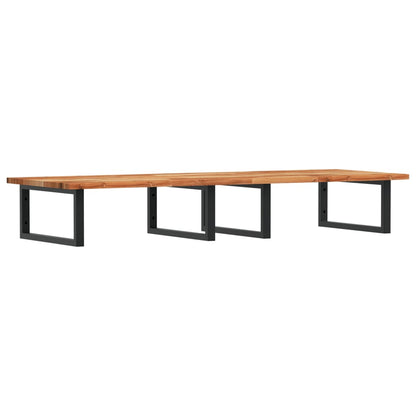 Basin Shelf Wall Mounted Steel and Solid Wood Acacia