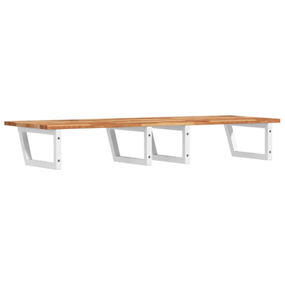 Basin Shelf Wall Mounted Steel and Solid Wood Acacia