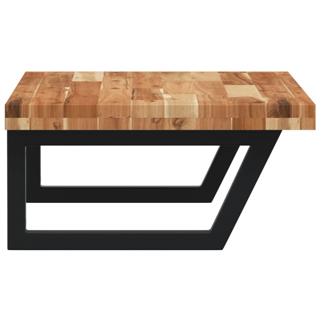 Basin Shelf Wall Mounted Steel and Solid Wood Acacia