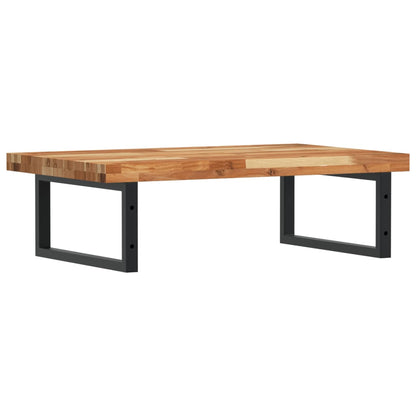 Basin Shelf Wall Mounted Steel and Solid Wood Acacia