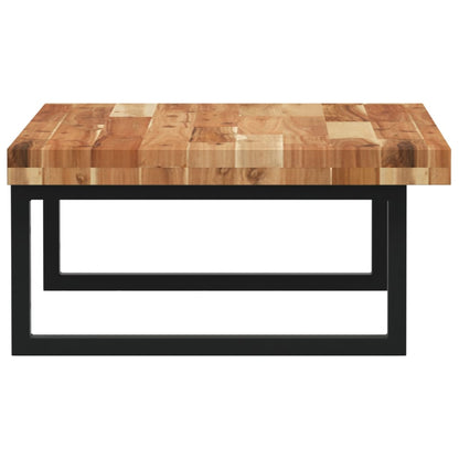 Basin Shelf Wall Mounted Steel and Solid Wood Acacia