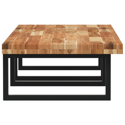 Basin Shelf Wall Mounted Steel and Solid Wood Acacia