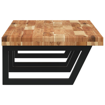 Basin Shelf Wall Mounted Steel and Solid Wood Acacia