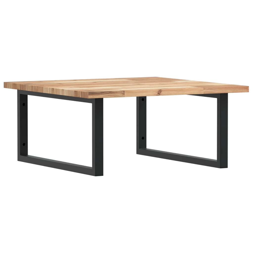 Basin Shelf Wall Mounted Steel and Solid Wood Acacia