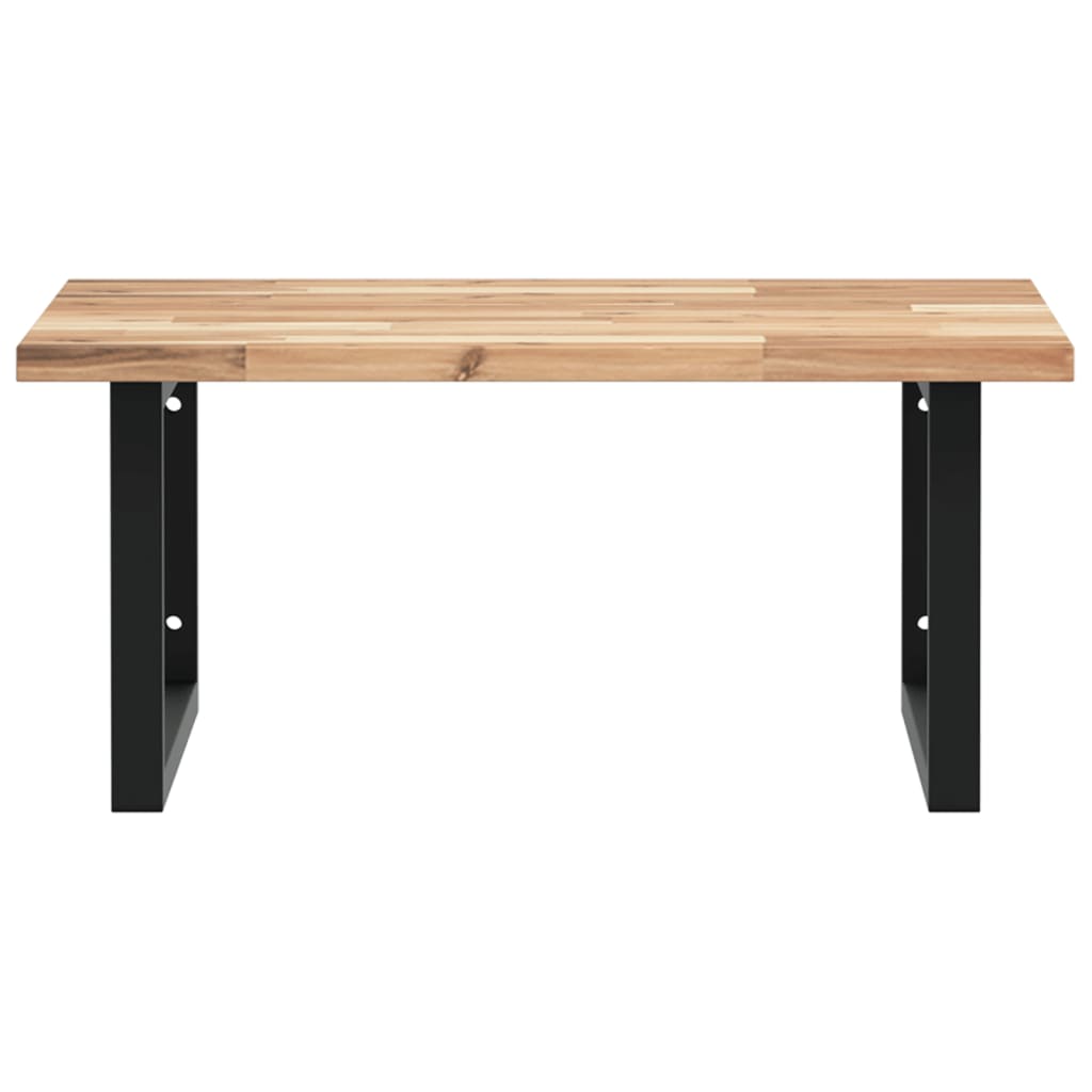 Basin Shelf Wall Mounted Steel and Solid Wood Acacia