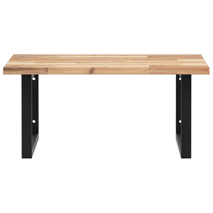 Basin Shelf Wall Mounted Steel and Solid Wood Acacia