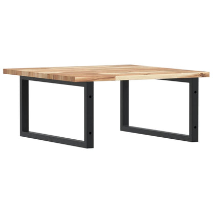 Basin Shelf Wall Mounted Steel and Solid Wood Acacia