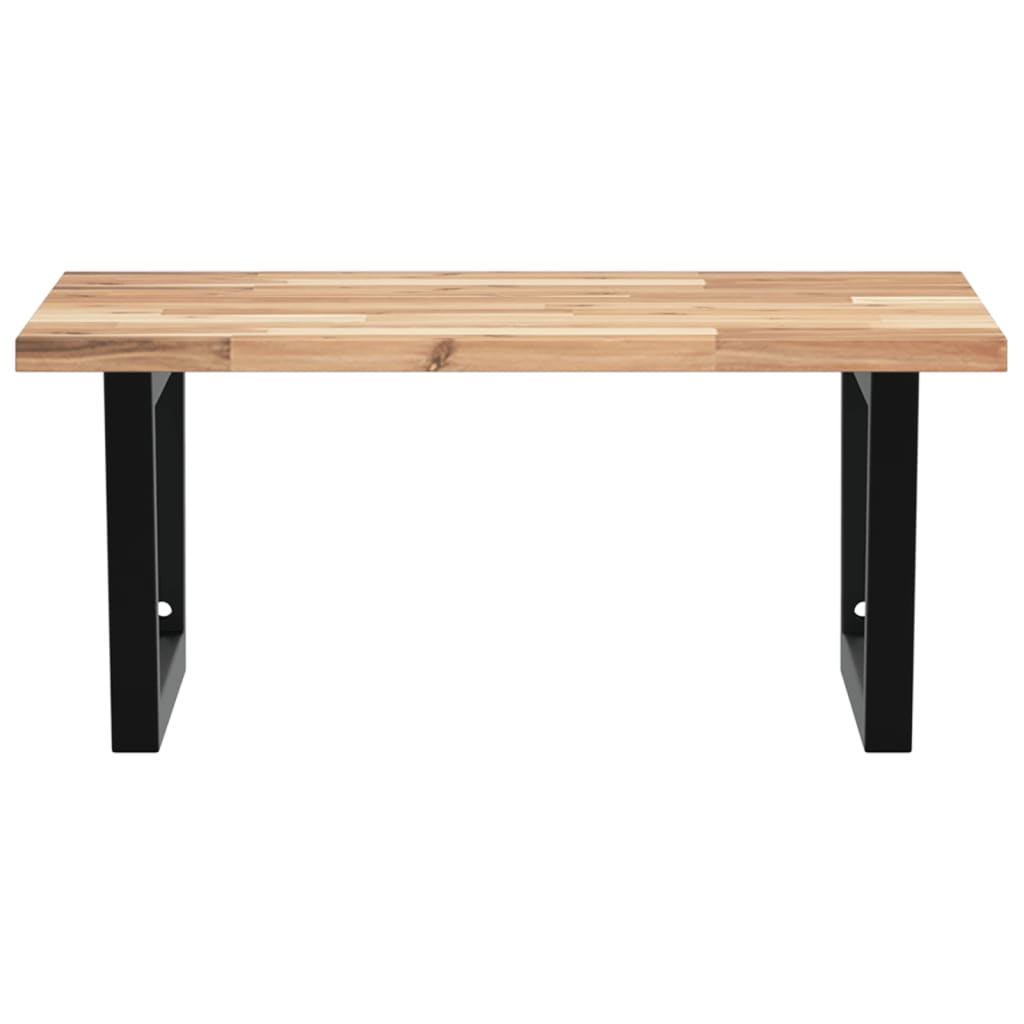 Basin Shelf Wall Mounted Steel and Solid Wood Acacia