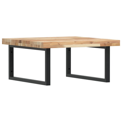 Basin Shelf Wall Mounted Steel and Solid Wood Acacia