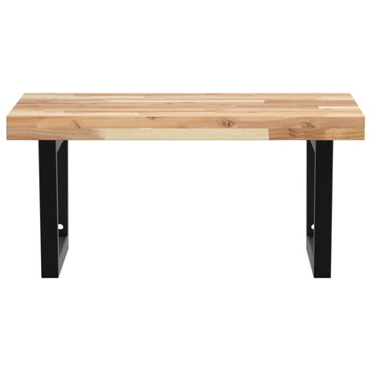 Basin Shelf Wall Mounted Steel and Solid Wood Acacia