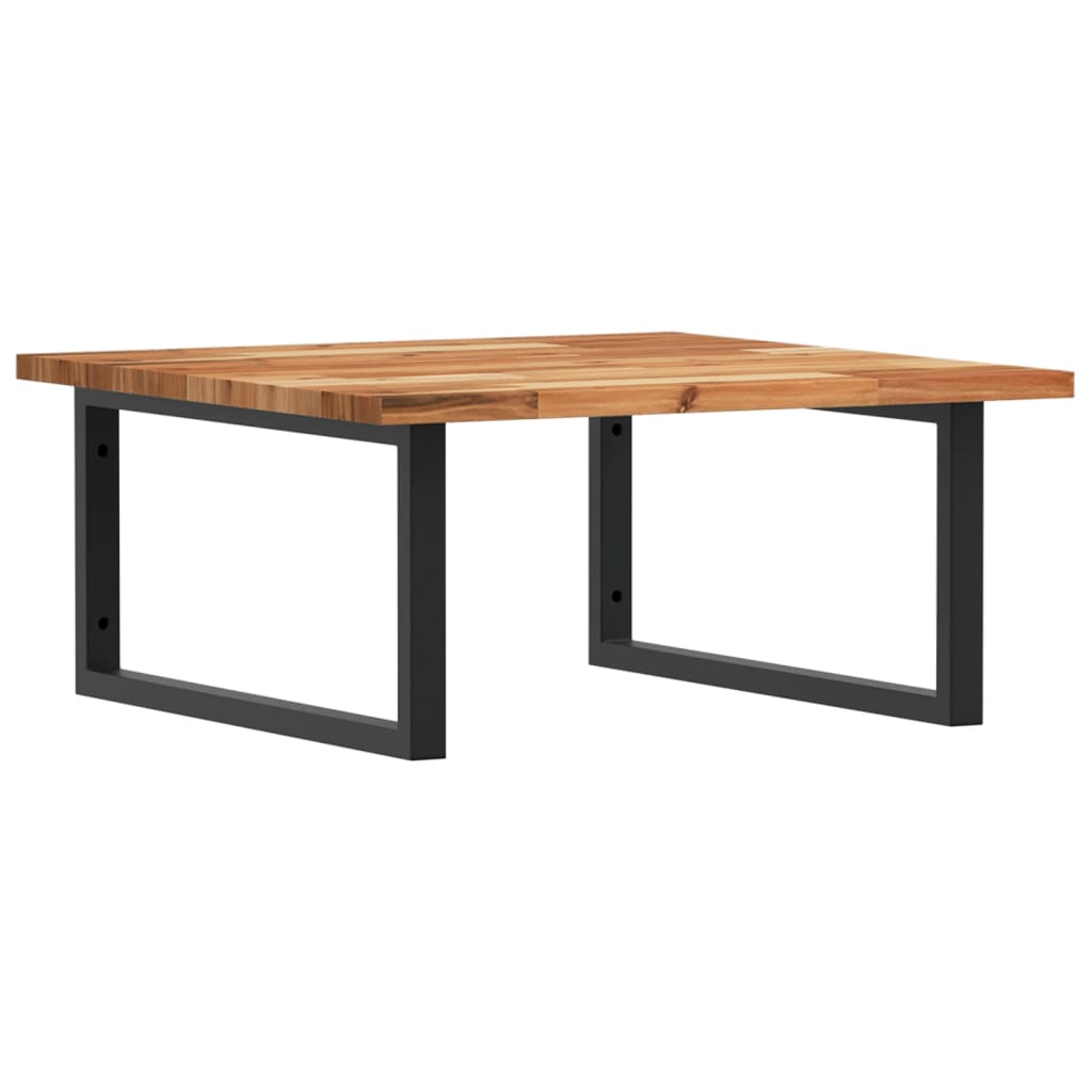 Basin Shelf Wall Mounted Steel and Solid Wood Acacia