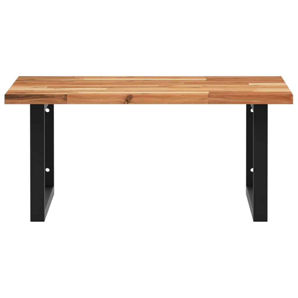 Basin Shelf Wall Mounted Steel and Solid Wood Acacia