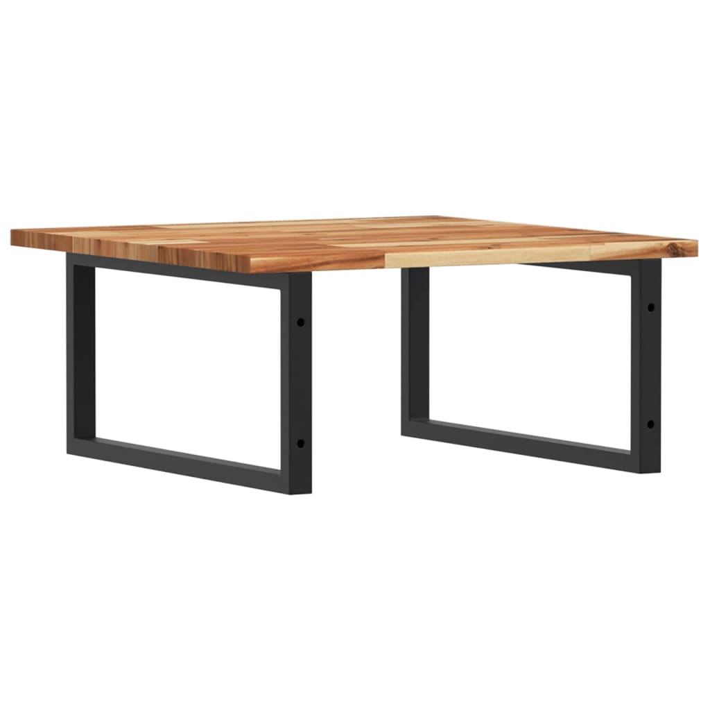 Basin Shelf Wall Mounted Steel and Solid Wood Acacia