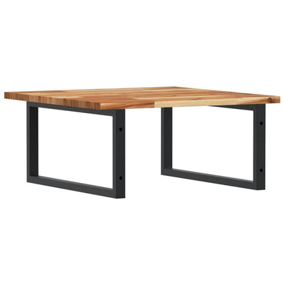 Basin Shelf Wall Mounted Steel and Solid Wood Acacia