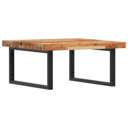 Basin Shelf Wall Mounted Steel and Solid Wood Acacia