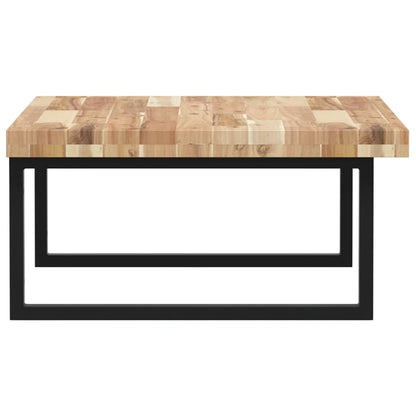 Basin Shelf Wall Mounted Steel and Solid Wood Acacia