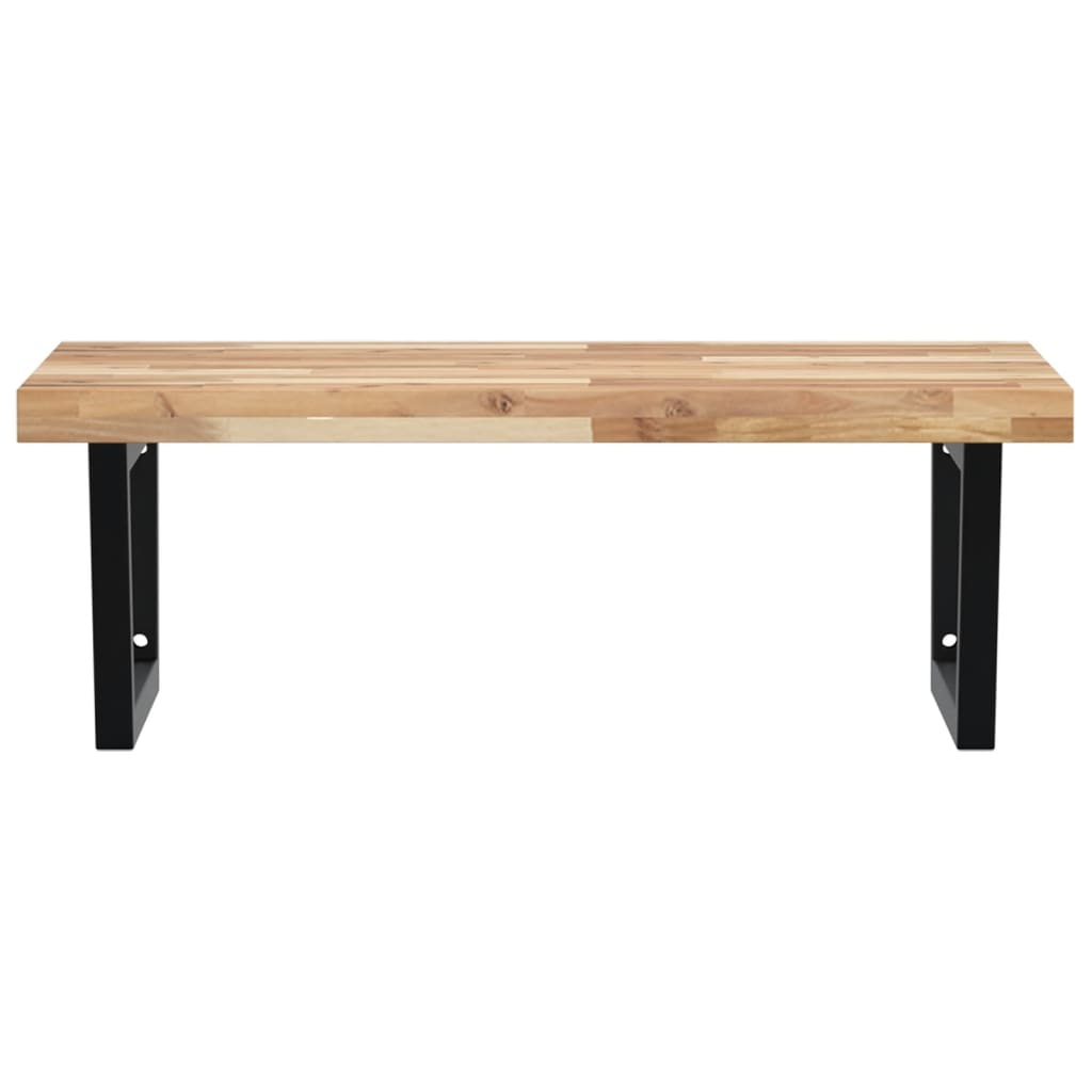 Basin Shelf Wall Mounted Steel and Solid Wood Acacia