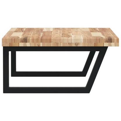 Basin Shelf Wall Mounted Steel and Solid Wood Acacia