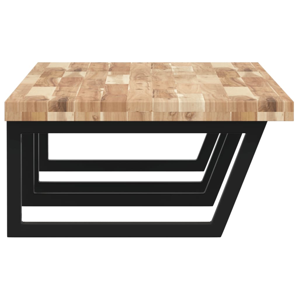 Basin Shelf Wall Mounted Steel and Solid Wood Acacia