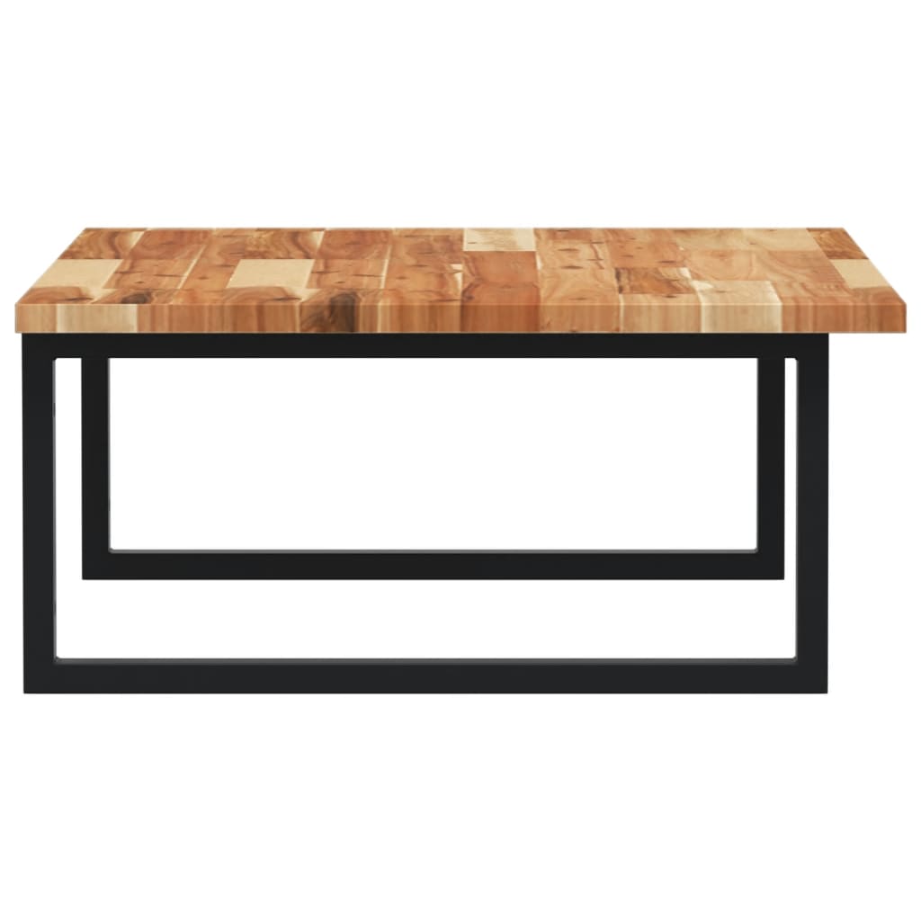 Basin Shelf Wall Mounted Steel and Solid Wood Acacia