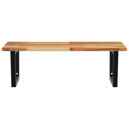 Basin Shelf Wall Mounted Steel and Solid Wood Acacia