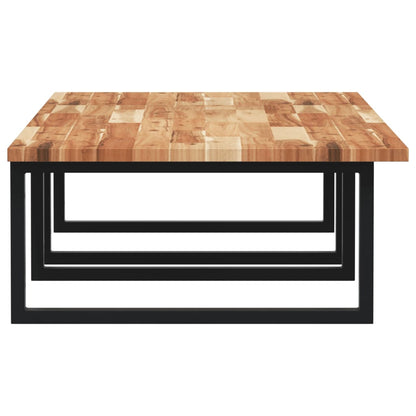 Basin Shelf Wall Mounted Steel and Solid Wood Acacia