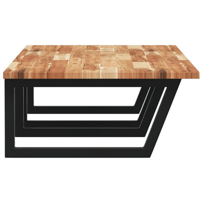 Basin Shelf Wall Mounted Steel and Solid Wood Acacia