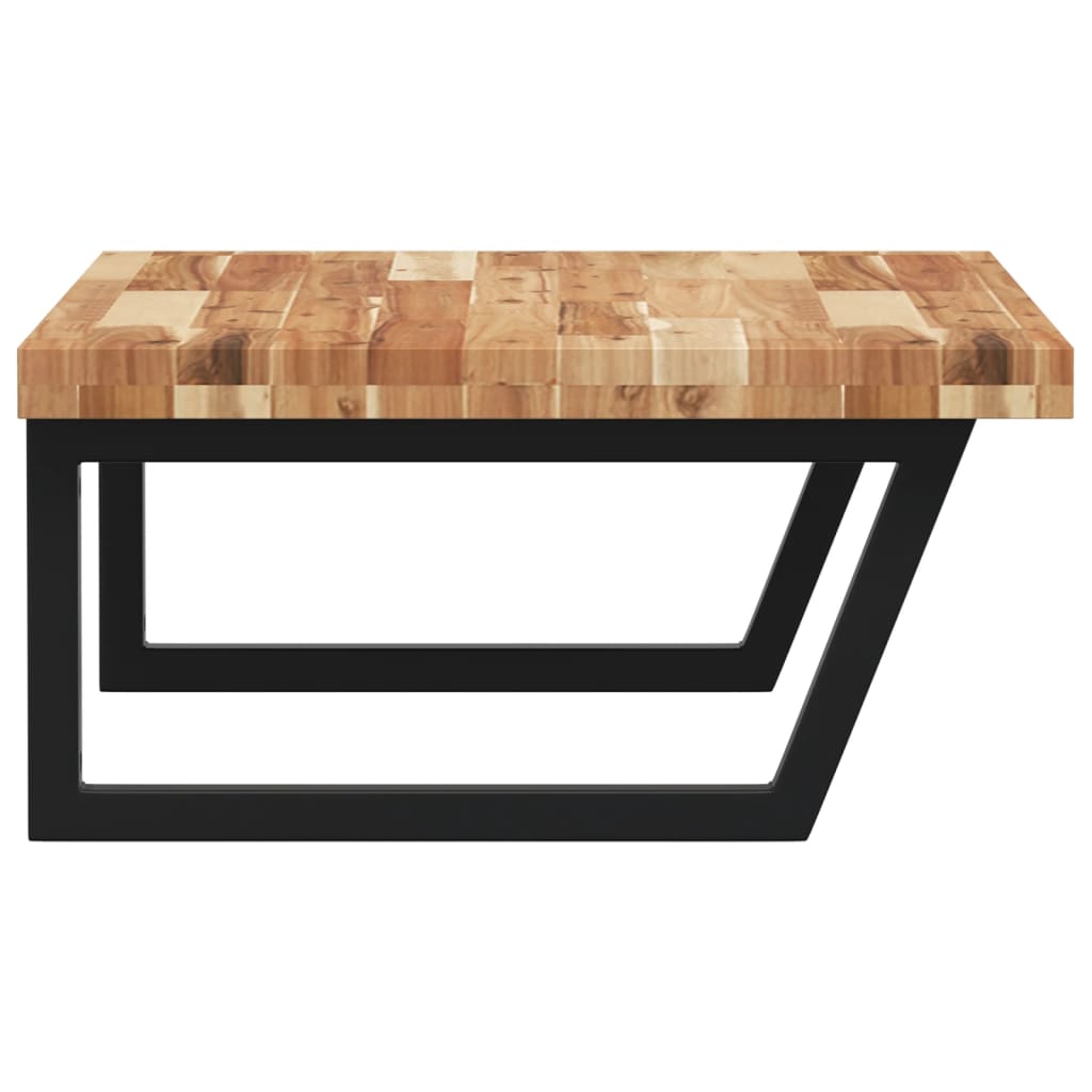 Basin Shelf Wall Mounted Steel and Solid Wood Acacia