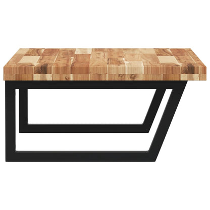 Basin Shelf Wall Mounted Steel and Solid Wood Acacia