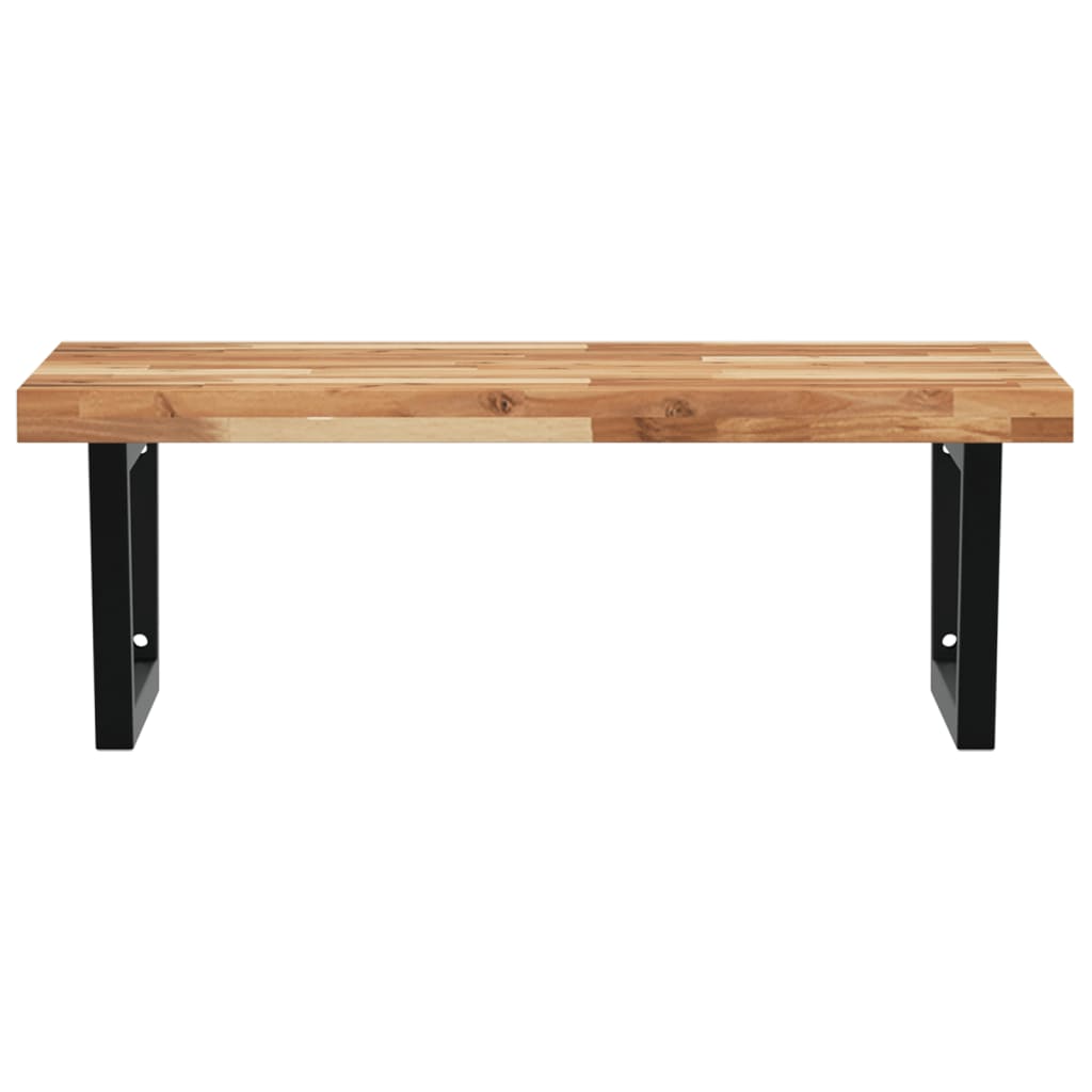 Basin Shelf Wall Mounted Steel and Solid Wood Acacia