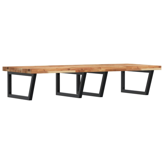 Basin Shelf Wall Mounted Steel and Solid Wood Acacia