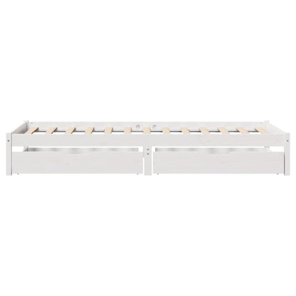 Bed Frame without Mattress White 90x190 cm Single Solid Wood Pine