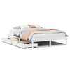 Bed Frame without Mattress White 140x200 cm Solid Wood Pine
