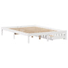 Bed Frame without Mattress White 140x200 cm Solid Wood Pine