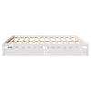 Bed Frame without Mattress White 200x200 cm Solid Wood Pine