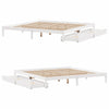 Bed Frame without Mattress White 200x200 cm Solid Wood Pine