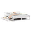 Bed Frame without Mattress White 200x200 cm Solid Wood Pine