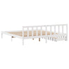 Bed Frame without Mattress White 200x200 cm Solid Wood Pine