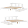 Bed Frame without Mattress White 200x200 cm Solid Wood Pine