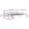 Bed Frame without Mattress White 200x200 cm Solid Wood Pine