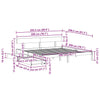 Bed Frame without Mattress White 200x200 cm Solid Wood Pine