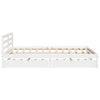Bed Frame without Mattress White 200x200 cm Solid Wood Pine
