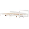 Bed Frame without Mattress White 200x200 cm Solid Wood Pine