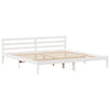Bed Frame without Mattress White 200x200 cm Solid Wood Pine