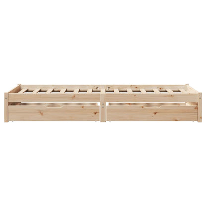 Bed Frame without Mattress 75x190 cm Solid Wood Pine