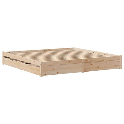 Bed Frame without Mattress 180x200 cm Super King Solid Wood Pine