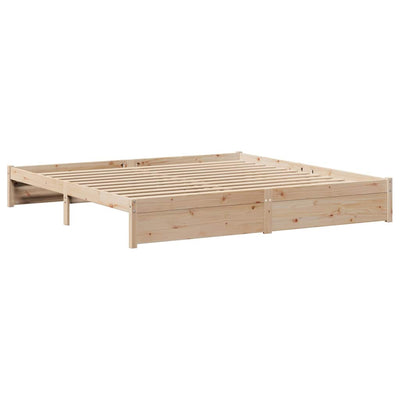 Bed Frame without Mattress 180x200 cm Super King Solid Wood Pine