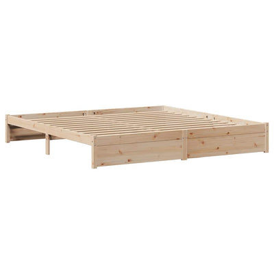 Bed Frame without Mattress 180x200 cm Super King Solid Wood Pine