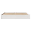 Bed Frame without Mattress White 200x200 cm Solid Wood Pine